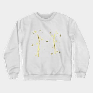 Pearl Vine Plants on Black Background Crewneck Sweatshirt